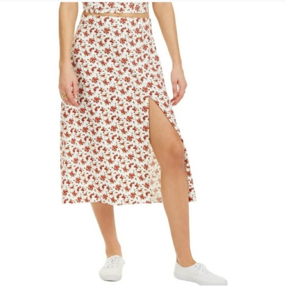 Danielle Bernstein Women's Side Slit Pull on MIDI Skirt